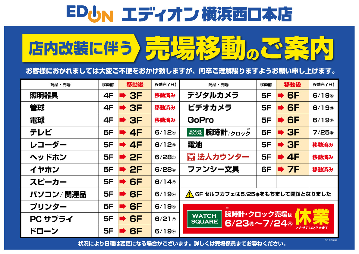 フロアラインナップ