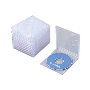 エレコム Blu-ray/DVD/CDケース(標準/PS/1枚収納) 10パック CCD-JSCN10シリーズ クリア CCD-JSCN10CR-イメージ1