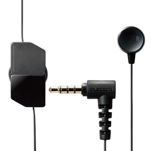 エレコム 片耳巻取りイヤフォン ブラック EHP-FR10CMMBK-イメージ2