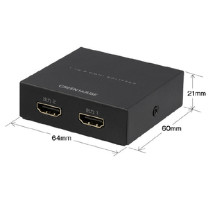グリーンハウス HDMIスプリッター USB給電 Input1+Output2ポート ブラック GH-HSPG2-BK-イメージ5