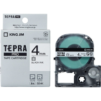 キングジム テプラ PROテープカートリッジ 4mm幅 白ラベル/黒文字 白 SS4K