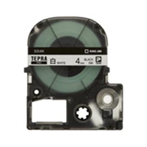 キングジム テプラ PROテープカートリッジ 4mm幅 白ラベル/黒文字 白 SS4K-イメージ2