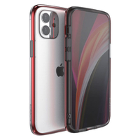 motomo iPhone 12/12 Pro用ケース INO LINE INFINITY CLEAR CASE Chrome red MT20009I12P