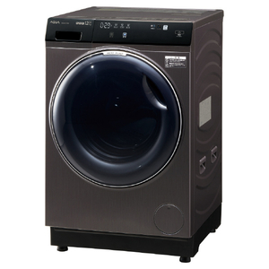 AQUA 【左開き】12．0kgドラム式洗濯乾燥機 まっ直ぐドラム 2.0 シルキーブラック AQW-DX12P-L(K)-イメージ3