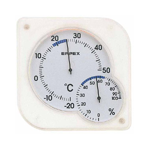 エンペックス 温湿度計 シュクレmidi クリアホワイト TM-5601-イメージ1