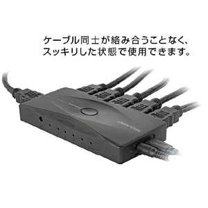 グリーンハウス HDMIセレクタ 手動切り替えモデル HDCP 2．2 HDR10 Input5+Output1ポート ブラック GH-HSWM5-BK-イメージ3