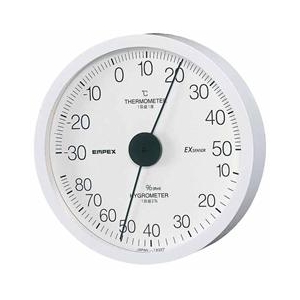 エンペックス エクストラ温湿度計 ホワイト TM-6201-イメージ1