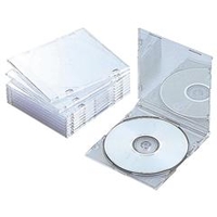 エレコム Blu-ray/DVD/CDケース(スリム/PS/1枚収納) 10パック CCD-JSCS10シリーズ クリア CCD-JSCS10CR