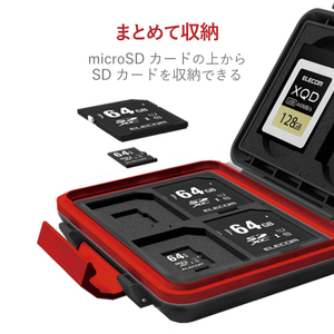 エレコム SD/microSD/XQDカードケース(耐衝撃) ブラック CMC-SDCHD02BK-イメージ4