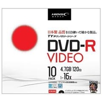 磁気研究所 録画用DVD-R 4．7GB 1-16倍速対応 CPRM対応 インクジェットプリンタ対応 10枚入り HI DISC TYシリーズ TYDR12JCP10SC
