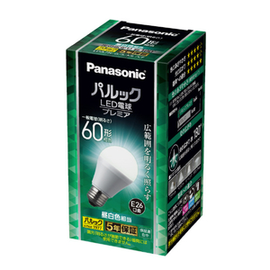 パナソニック LED電球 E26口金 全光束810lm(7．0W一般電球タイプ 広配光タイプ) 昼白色相当 パルック プレミア LDA7NGSK6CF-イメージ1