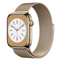 Apple Apple Watch Series 8(GPS + Cellularモデル)- 45mm ゴールドステンレススチールケースとゴールドミラネーゼループ MNKQ3J/A