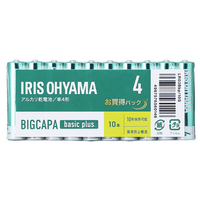 アイリスオーヤマ BIGCAPA basic+ 単4アルカリ乾電池10本パック LR03BBP/10S