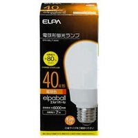 エルパ 40W形 E26口金 電球形蛍光灯 3波長形電球色 7W電球タイプ 1個入り EFA10EL/7-A042