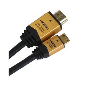 ホーリック HDMI(タイプA)-HDMI(タイプC)コネクタ HDMIミニケーブル エコパッケージ(1．0m) ゴールド HDM10-020MNG-イメージ1