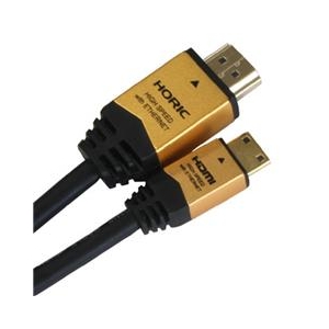 ホーリック HDMI(タイプA)-HDMI(タイプC)コネクタ HDMIミニケーブル(2．0m) ゴールド HDM20-021MNG-イメージ1