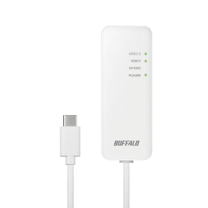 バッファロー Giga対応 Type-C USB3．2(Gen1)用LANアダプター ホワイト LUA5-U3-CGTE-WH-イメージ8