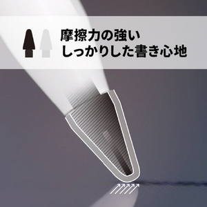 ifeli Apple Pencil用一体型シリコンカバー付きチップ 高摩擦 (4個入り) ホワイト IFT03NW-イメージ3