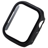 エレコム Apple Watch Series 7(41mm)用フルカバーケース プレミアムガラス 高透明/硬度10H/指紋防止/飛散防止設計/傷・汚れ防止 ブラック AW-21BFCGBK