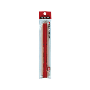 三菱鉛筆 赤鉛筆 朱色 2本入 F946918-K2351 2P-イメージ1
