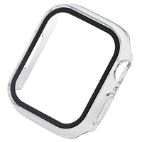 エレコム Apple Watch Series 7(41mm)用フルカバーケース プレミアムガラス セラミックコート/硬度10H/指紋防止/飛散防止設計/高透明 クリア AW-21BFCGCCR