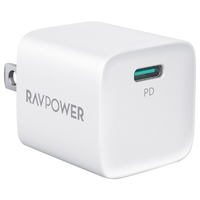 SUNVALLEY JAPAN RAVPower PD20W USB-C 1ポート 急速充電器 ホワイト RP-PC1027 WH