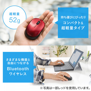 サンワサプライ 静音BluetoothブルーLEDマウス(充電式) ブラック MA-BBS308BK-イメージ13