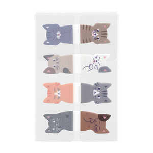 デザインフィル 付せん紙 フィルム インデックス 8ぴきのネコ柄 ﾌｲﾙﾑｲﾝﾃﾞﾂｸｽ19045ﾈｺ8ﾋﾟｷ-イメージ2