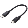 エレコム USB2．0ケーブル(C-C、PD対応) 0．1m ブラック MPA-CC01PNBK