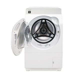 シャープ 【左開き】10．0kgドラム式洗濯乾燥機 クリスタルホワイト ESK10BWL-イメージ3