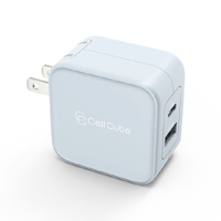 CellCube 2ポートUSB-C Fast Charger(PD20w share) ライトブルー CC-AC04-0511