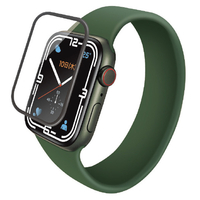 エレコム Apple Watch Series 7(41mm)用フルカバーガラスフィルム 高透明/硬度10H/フルラウンド設計/指紋防止/飛散防止設計/気泡・傷・汚れ防止 AW-21BFLGGR