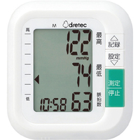ドリテック 手首式デジタル血圧計 ホワイト BM-110WT