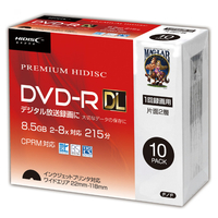 HI DISC 録画用DVD-R DL 8．5GB 2～8倍速対応 インクジェットプリンター対応 10枚入り HDDR21JCP10SC