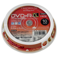 HI DISC 録画用DVD-R DL 8．5GB 2～8倍速対応 インクジェットプリンター対応 10枚入り HDDR21JCP10SP