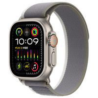 Apple Apple Watch Ultra 2(GPS + Cellularモデル)- 49mm チタニウムケースとグリーン/グレイトレイルループ-S/M MRF33J/A