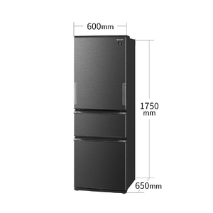 シャープ 374L 3ドア冷蔵庫 どっちもドア冷凍冷蔵庫 マットオフホワイト SJPW37KW-イメージ15