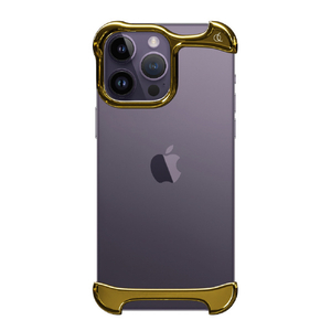 Arc iPhone 14 Pro Max用バンパーケース アルミ・ミラーゴールド AC25057I14PM-イメージ1