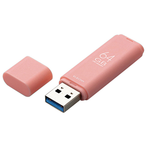 エレコム キャップ式USB3．1 Gen1メモリ(64GB) オリジナル ピンク MF-TKU3064GPN-イメージ1