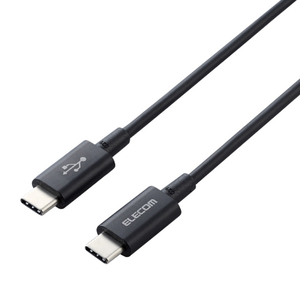 エレコム USB2．0ケーブル(C-C、USB PD対応、耐久仕様) 2．0m ブラック MPA-CCPS20PNBK-イメージ1