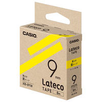 カシオ Lateco専用テープ(黒文字/9mm幅) 黄テープ XB-9YW