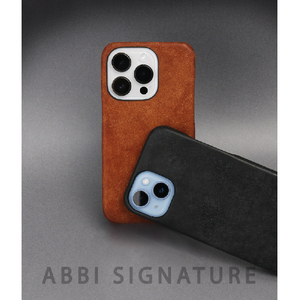 ABBI SIGNATURE iPhone 14 Pro用MARGOTイタリアンレザーバックカバー ネイビー ABS24067I14PNV-イメージ15