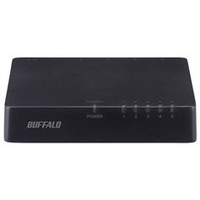 BUFFALO 10/100Mbps対応スイッチングHub プラスチック筐体/電源外付けモデル(5ポート) ブラック LSW4-TX-5EPL/BKD