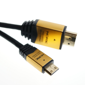 ホーリック HDMIミニケーブル 3m ゴールド HDM30-074MNG-イメージ2