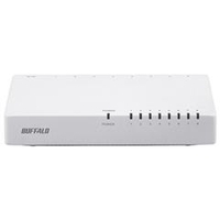BUFFALO 10/100Mbps対応スイッチングHub プラスチック筐体/電源外付けモデル(8ポート) ホワイト LSW4TX8EPWHD