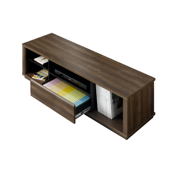 エディオンネットショップ 朝日木材 Asdw1600 70v型対応 テレビ台 Dwシリーズ ウォールナット木目