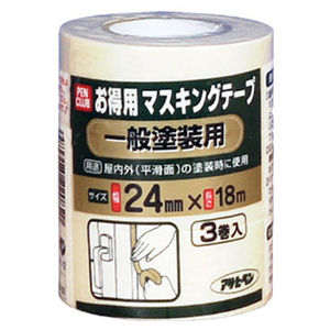 アサヒペン PCお徳用マスキングテープ 24×3巻入り (一般塗装用) AP901161-イメージ1
