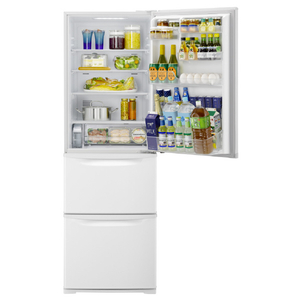 パナソニック 【右開き】365L 3ドア冷蔵庫 グレイスホワイト NR-C374C-W-イメージ12