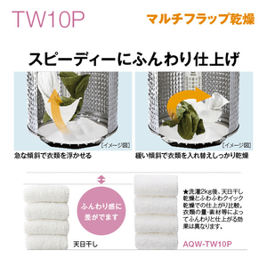 AQUA 10.0kg洗濯乾燥機 ホワイト AQW-TW10P(W)-イメージ15