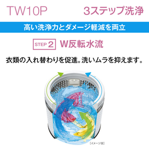 AQUA 10.0kg洗濯乾燥機 ホワイト AQW-TW10P(W)-イメージ7